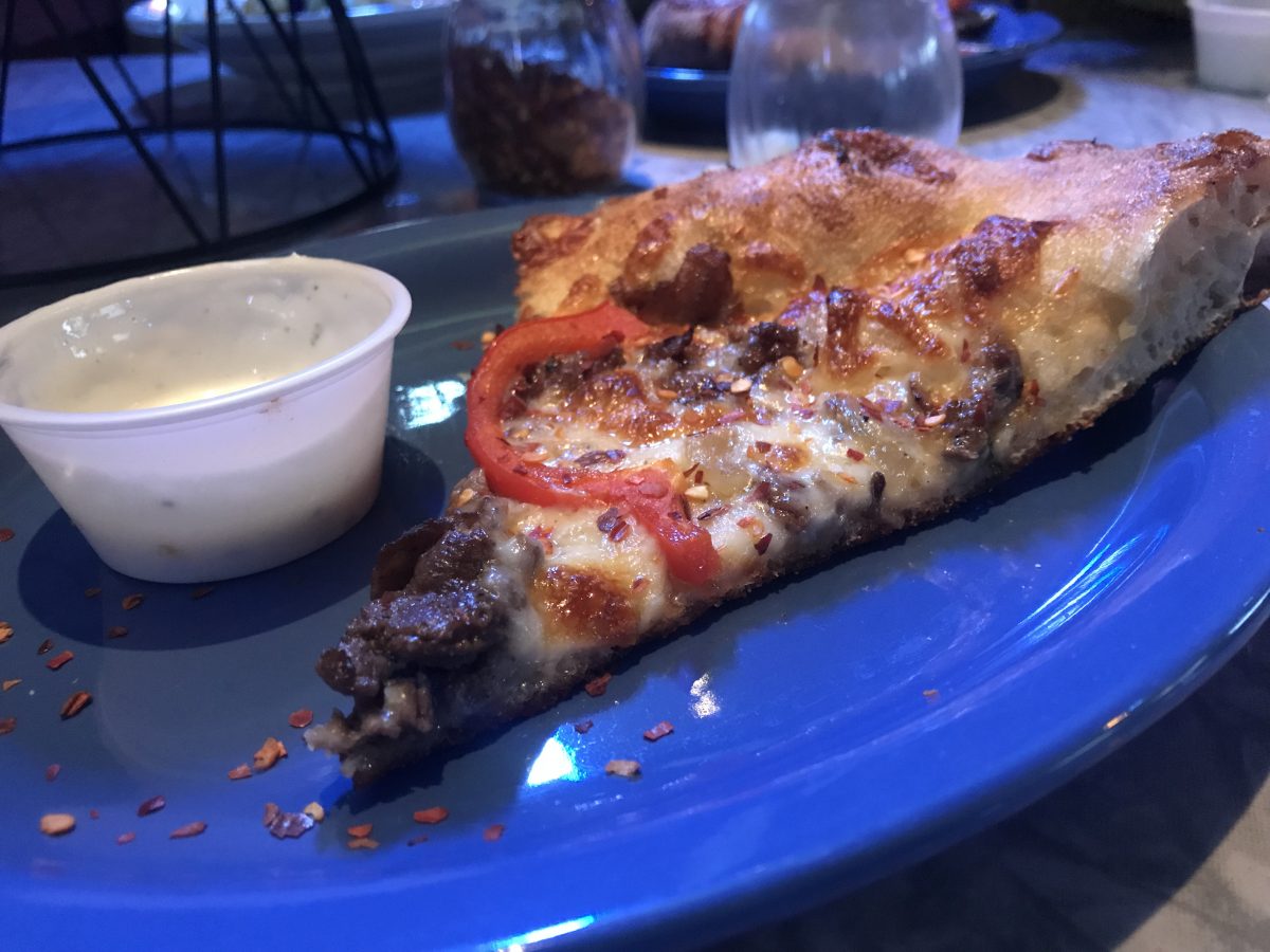 Philly Steak Pizza Slice