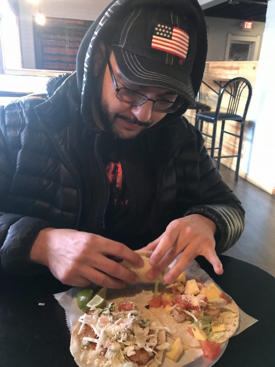 Chilla Folding a Taco