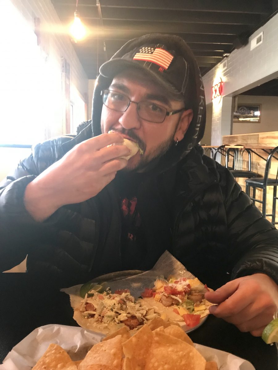 Chilla bites a taco