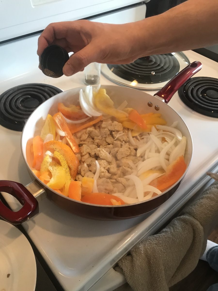 Chicken Fajitas Cooking