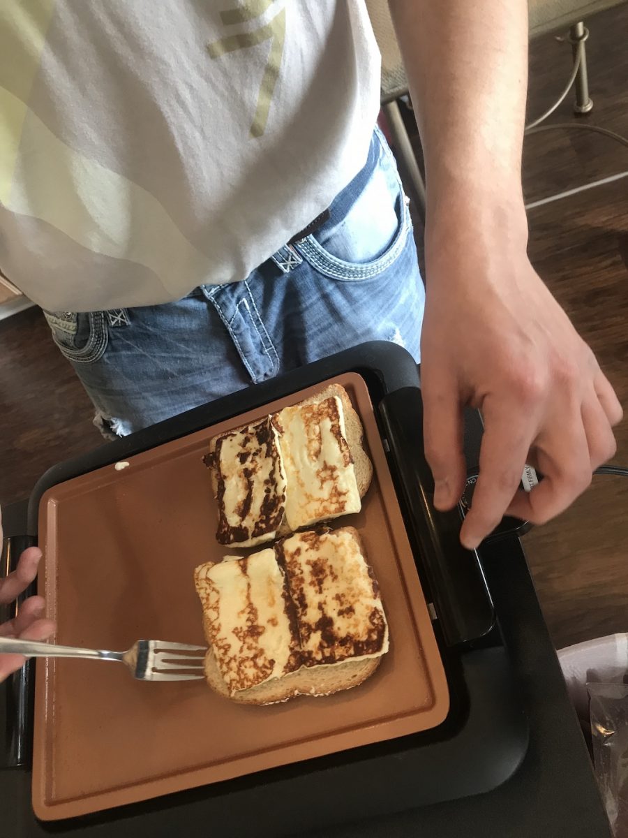 Placing Cheese On Bread